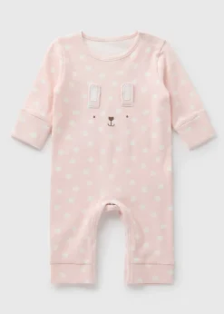 Baby Pink Bunny Footless Sleepsuit (Newborn-23mths)