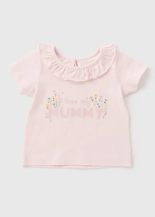 Baby Pink Mummy Floral T-Shirt (Newborn-23mths)