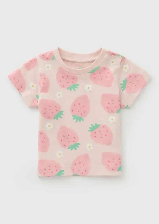 Baby Pink Strawberry T-Shirt (Newborn-23mths)