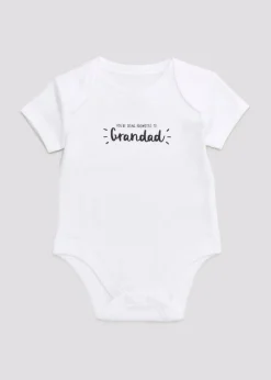 Baby White Grandad Announcement Bodysuit (Newborn-3mths)