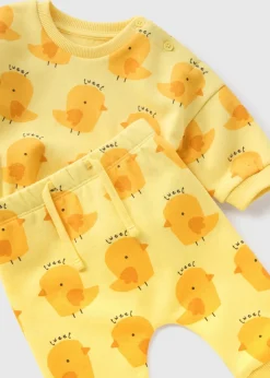 Baby Yellow Chick Sweatshirt & Jogging Bottom Set (Newborn-23mths)