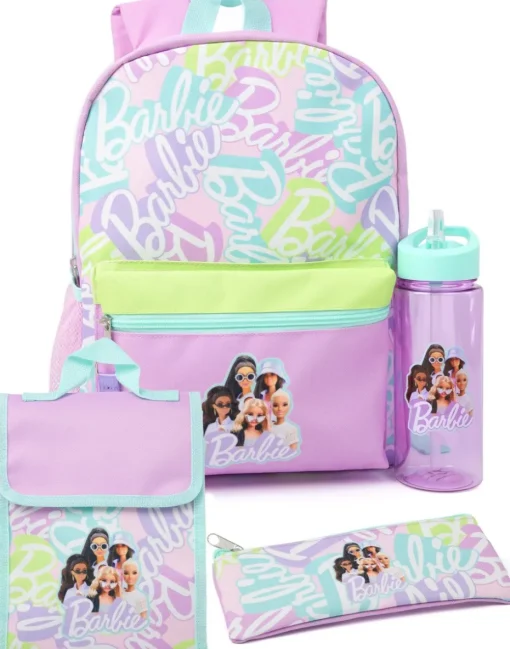 Barbie 4 Piece  Purple Backpack Set