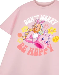 Barbie Don't Worry Be Hoppy Girls Pink T-Shirt (3-14 Years)