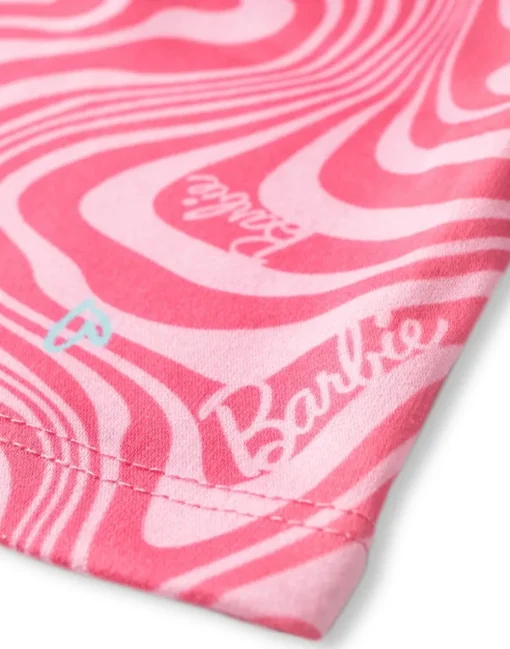 Barbie Girls Pink All Over Pattern Pyjama Set (3 - 12 Years)