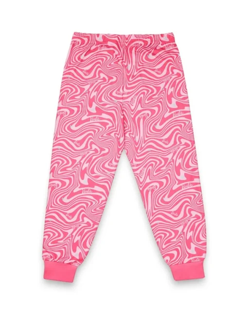 Barbie Girls Pink All Over Pattern Pyjama Set (3 - 12 Years)