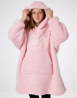 Barbie Girls Pink Logo Blanket Hoodie (6 - 13 Years)
