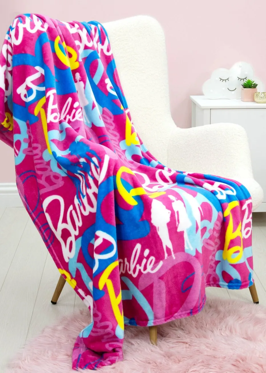 Barbie Pink Fleece Throw