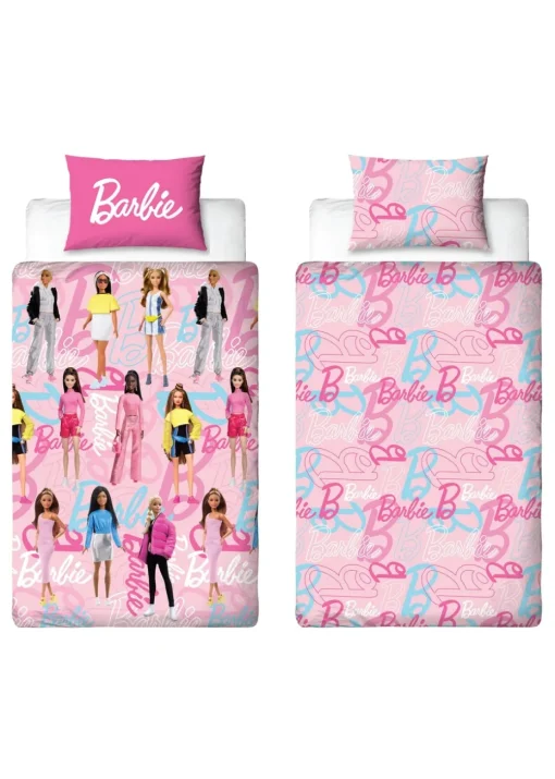 Barbie Pink Unboxed Brushed Microfibre Duvet Cover Set