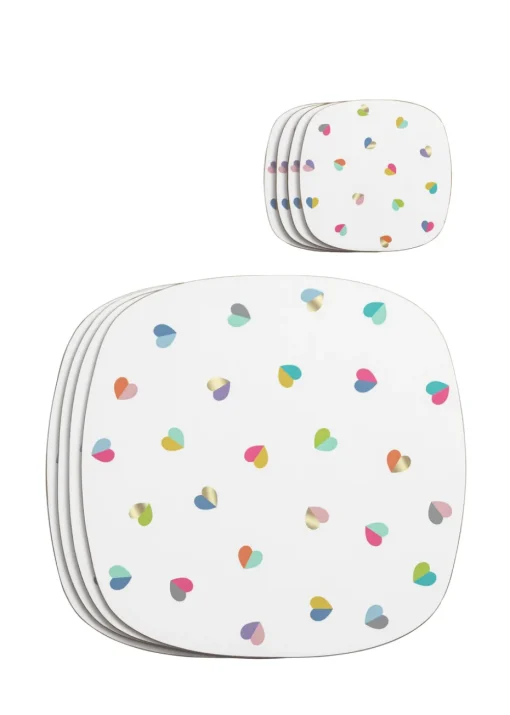 Beau & Elliot Confetti Placemats and Coasters (Set of 4)