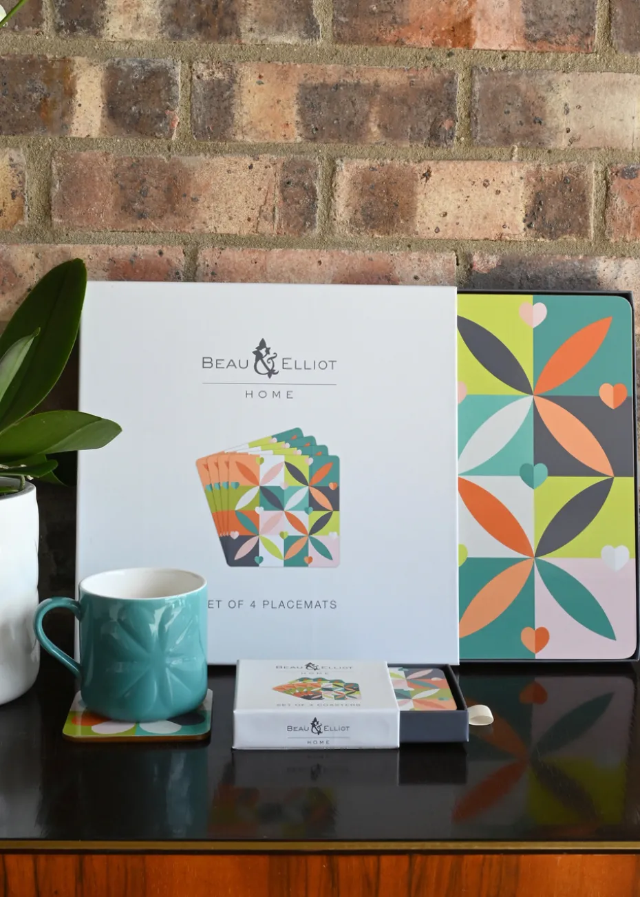 Beau & Elliot Multi Carnaby Placemats Petal in Gift Box set of 4