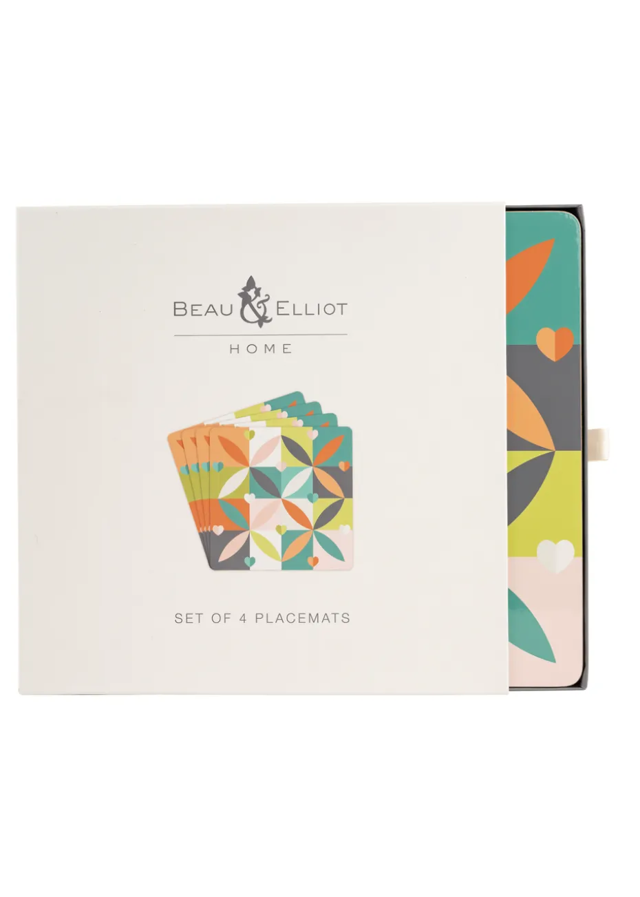 Beau & Elliot Multi Carnaby Placemats Petal in Gift Box set of 4