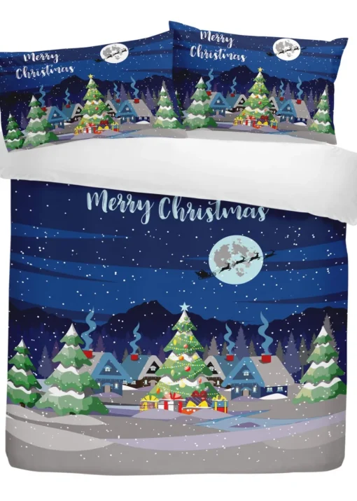 Bedlam Christmas Kids Glow In The Dark Duvet Cover