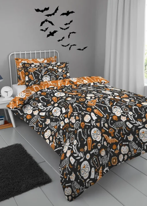 Bedlam Halloween Day of the Dead Duvet Cover Set