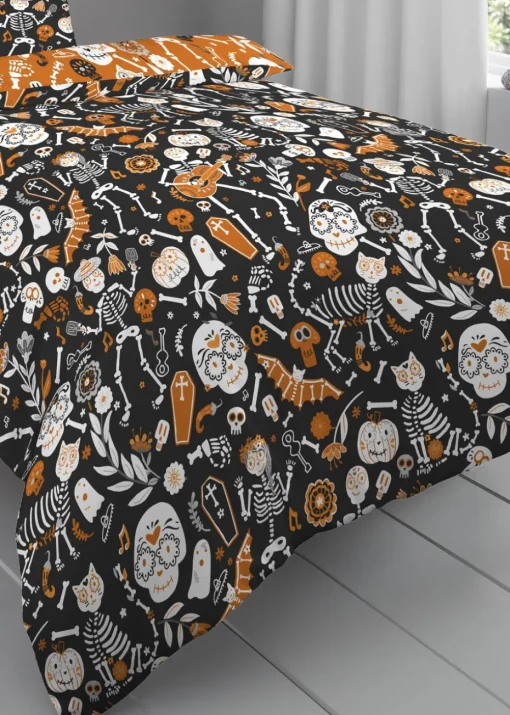 Bedlam Halloween Day of the Dead Duvet Cover Set
