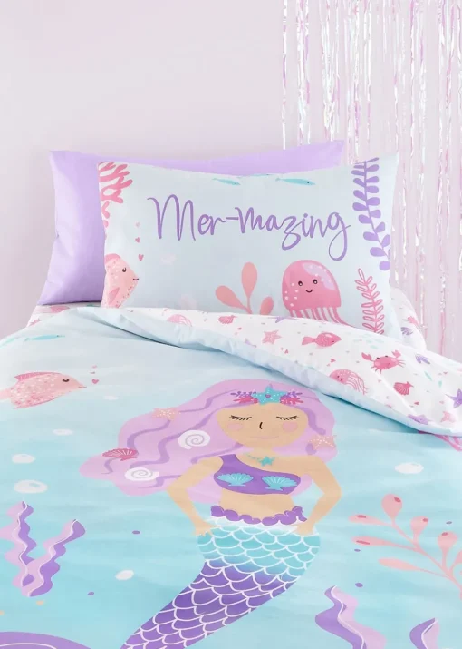 Bedlam Mermaid Vibes Aqua Duvet Cover Set
