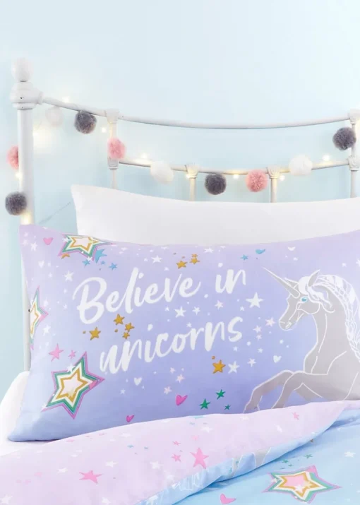 Bedlam Ombre Unicorn Glow in the Dark Lilac Duvet Cover Set