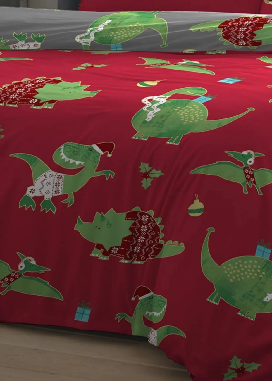 Bedlam Santasaurus Duvet Cover