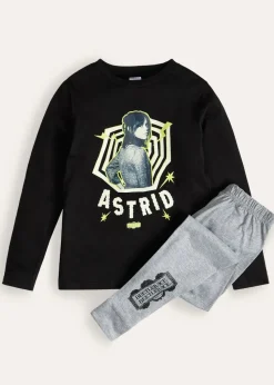 Beetlejuice Black and Grey Pyjama Set