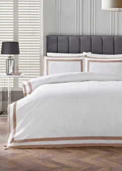 Beige Border Duvet Set