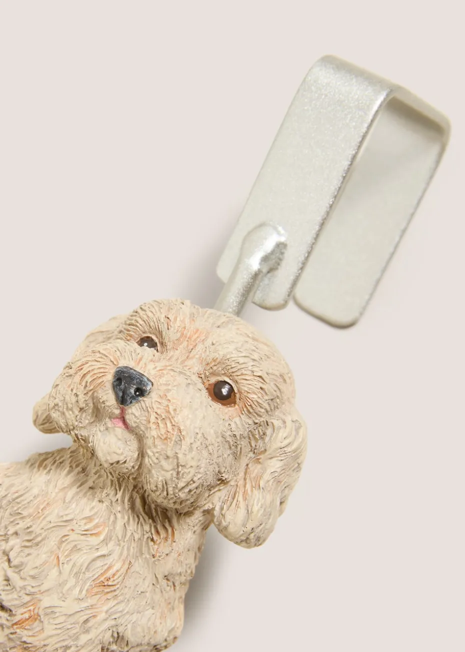 Beige Cockapoo Resin Wood Ornament