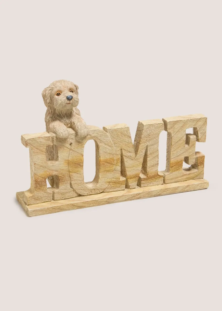 Beige Cockapoo Resin Wood Ornament