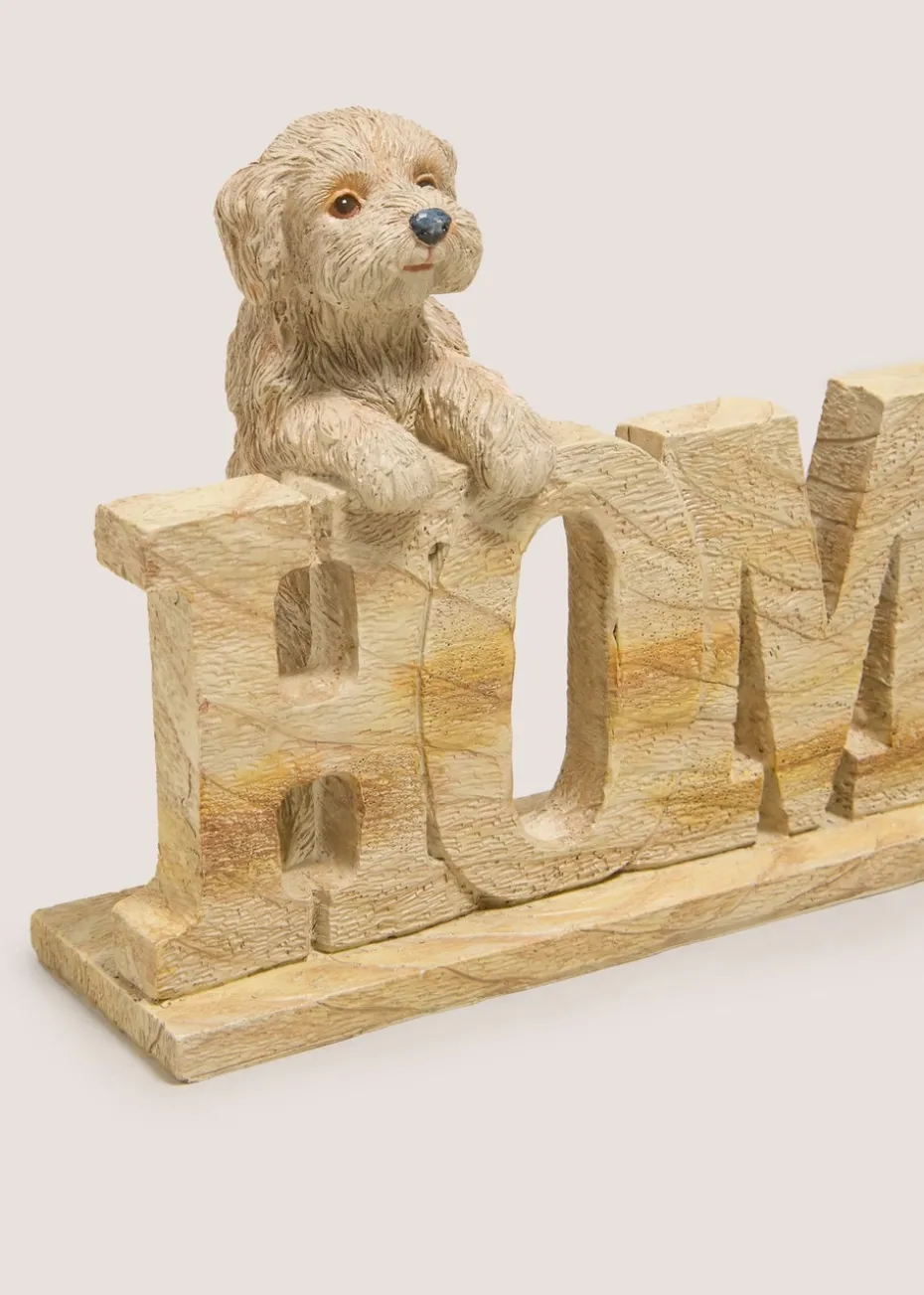 Beige Cockapoo Resin Wood Ornament