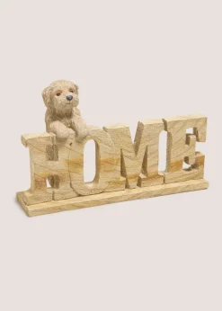 Beige Cockapoo Resin Wood Ornament