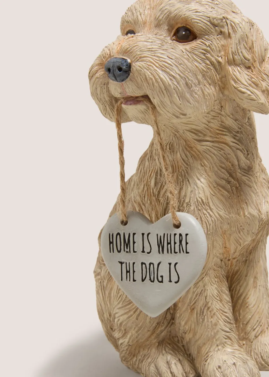 Beige Cockapoo Resin Wood Ornament