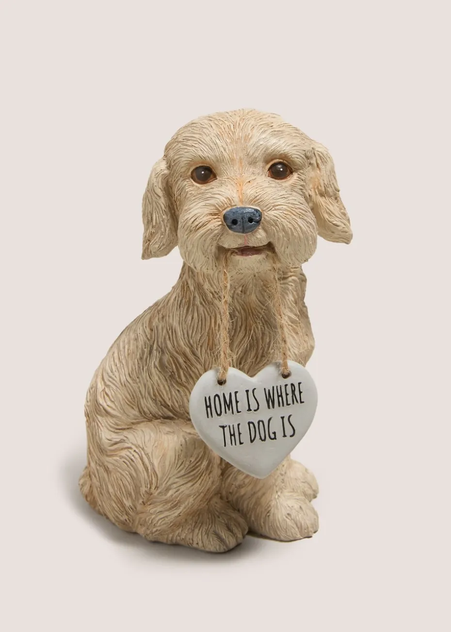 Beige Cockapoo Resin Wood Ornament