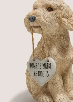 Beige Cockapoo Resin Wood Ornament