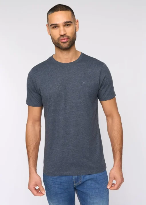 Bewley & Rich Navy Marl Barlowe T-Shirt