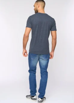 Bewley & Rich Navy Marl Barlowe T-Shirt
