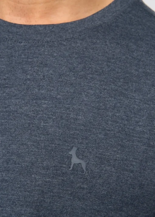 Bewley & Rich Navy Marl Barlowe T-Shirt