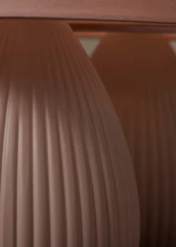 BHS Alder Teardrop Ceramic Table lamp TWIN PACK Pink (32cm x 18cm)