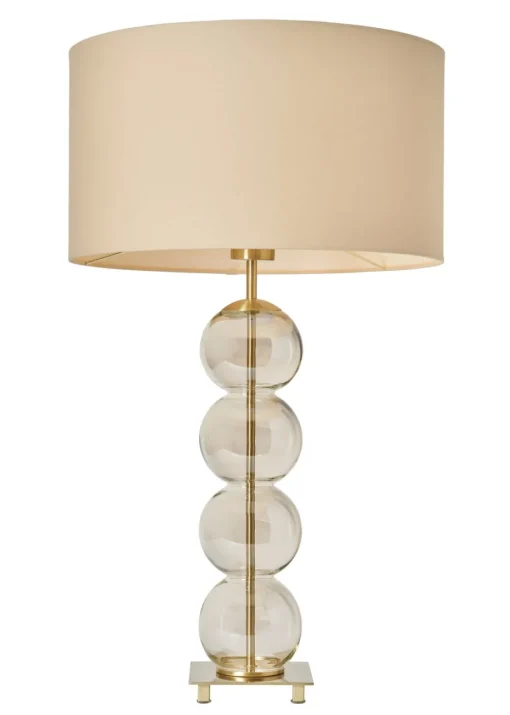 BHS Antique Brass Metro Ball Stacked Table Lamp Champagne  (71cm x 40cm)