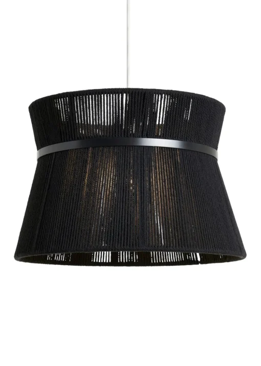 BHS Bahia String Bound Double Easyfit Black (24cm x 35cm)