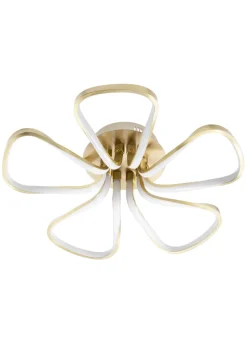 BHS Brass Alvar 5 Petals LED Flush Light