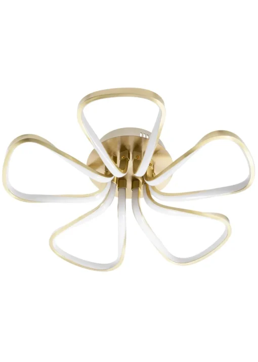 BHS Brass Alvar 5 Petals LED Flush Light