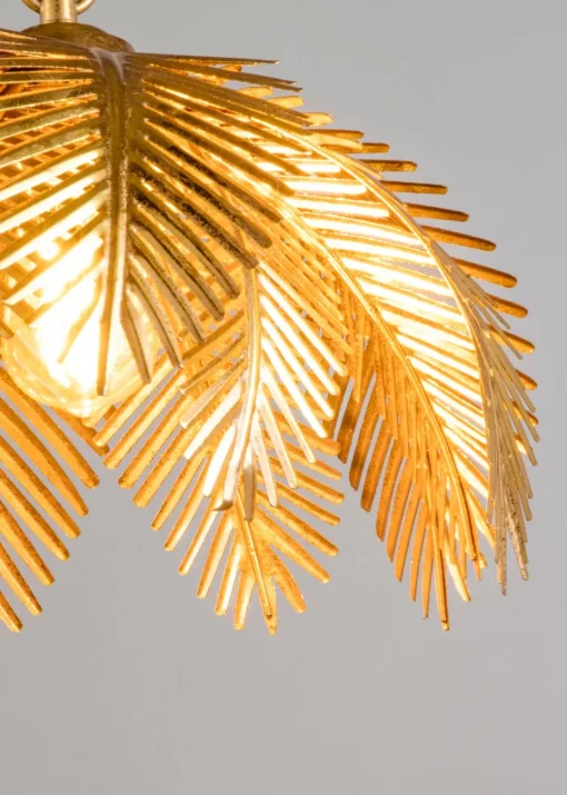 BHS Brookby Palm Ceiling Light Brass (Adjustable 34-129cm x 40cm)
