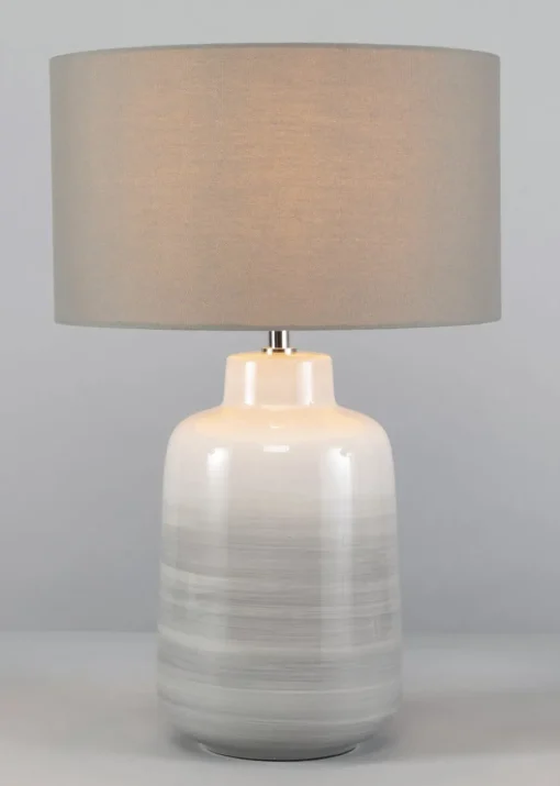 BHS Cherry Ombre Ceramic Table Lamp Grey (53cm x 32cm)