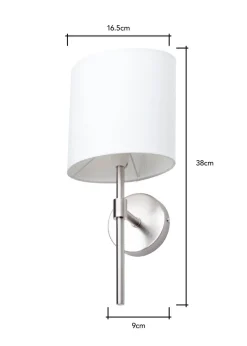 BHS Chrome Oz Shade Wall Light (38cm x 16.5cm)