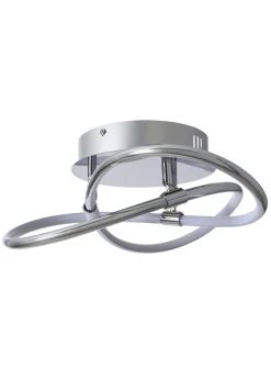BHS Eero Knotted Shape LED Flush Ceiling Light Chrome (15cm x 36cm)