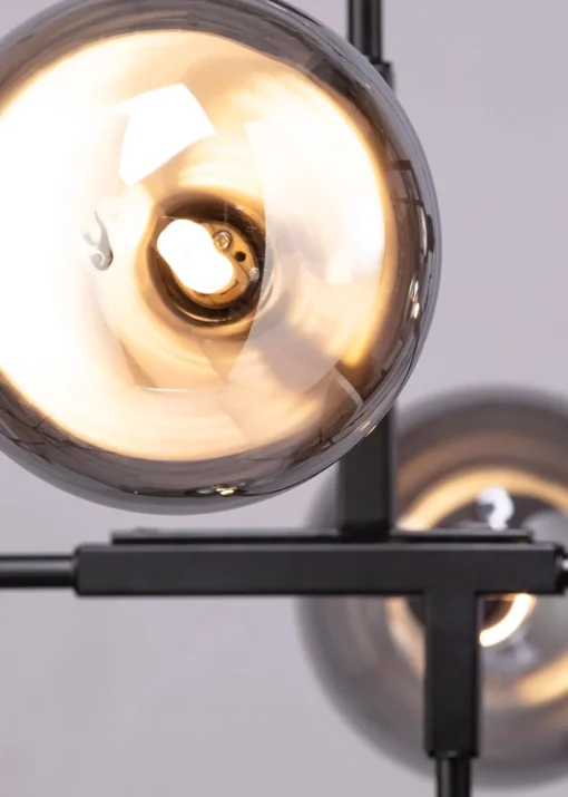 BHS Hennock 5 Bulb Black Ceiling Light (63cm x 75cm x 75cm)