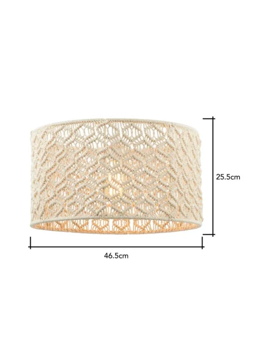 BHS Ivory Large Macrame Easyfit Shade (26cm x 47cm)
