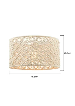 BHS Ivory Large Macrame Easyfit Shade (26cm x 47cm)