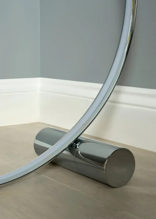 BHS Lighting Serk LED Ring Floor Lamp Chrome (61cm x 61cm)