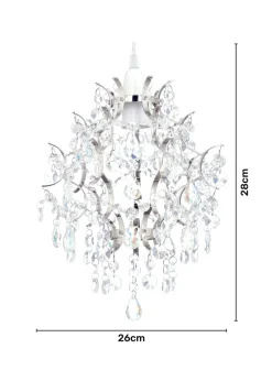 BHS Lisa Chrome Easy Fit Light Shade (28cm x 26cm x 26cm)