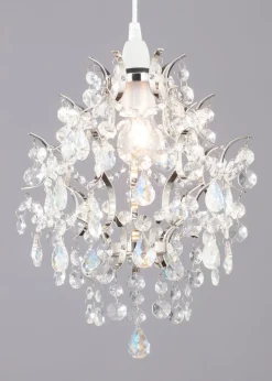 BHS Lisa Chrome Easy Fit Light Shade (28cm x 26cm x 26cm)