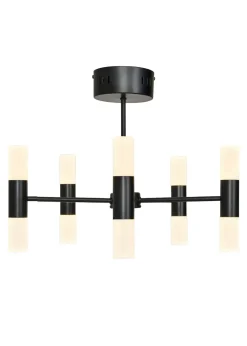 BHS Lois 10 Light Semi Flush LED Black (35cm x 43cm)