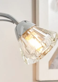 BHS Marianne Table Lamp 2 Light Chrome (38cm x 21cm)